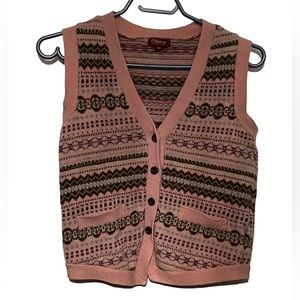 ❤️Pink knit sweater vest size s-m